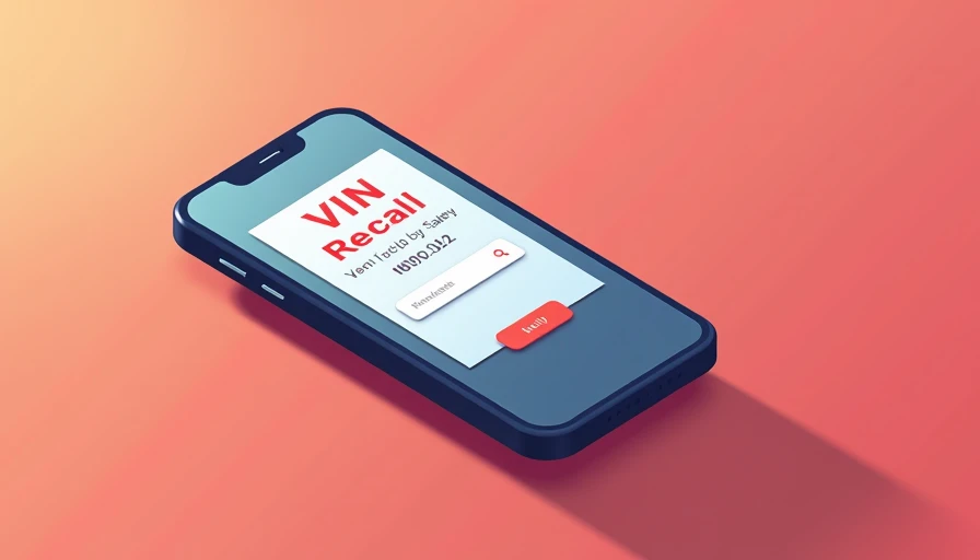 Visual context for how to check for recalls on a car by vin number