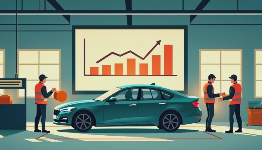 Visual context for automaker compliance cost per vehicle