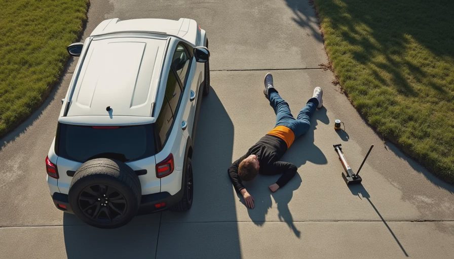 Visual context for how to change a tire