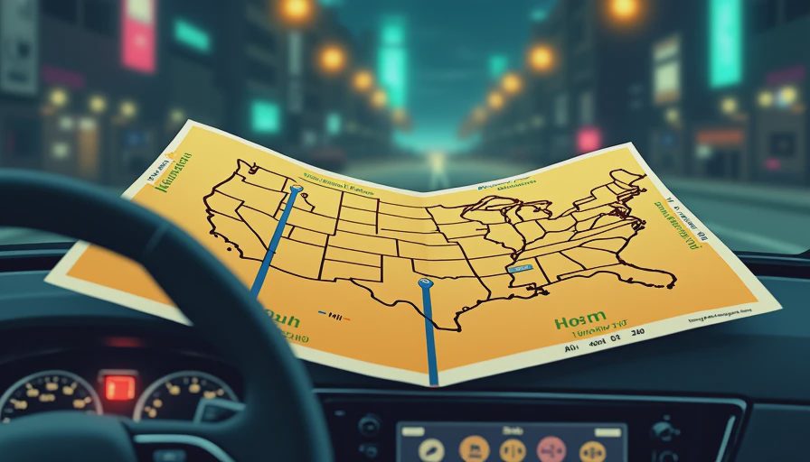Illustration for us interstate map