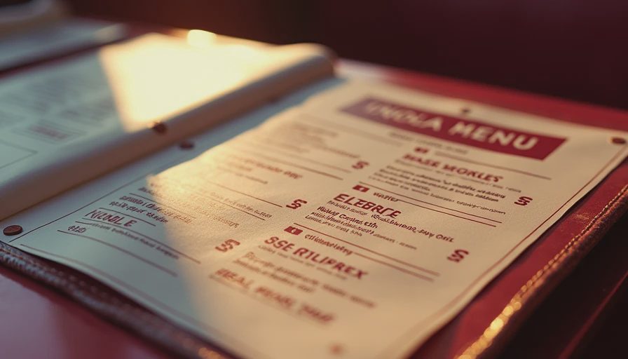 Visual context for tesla diner menu changes